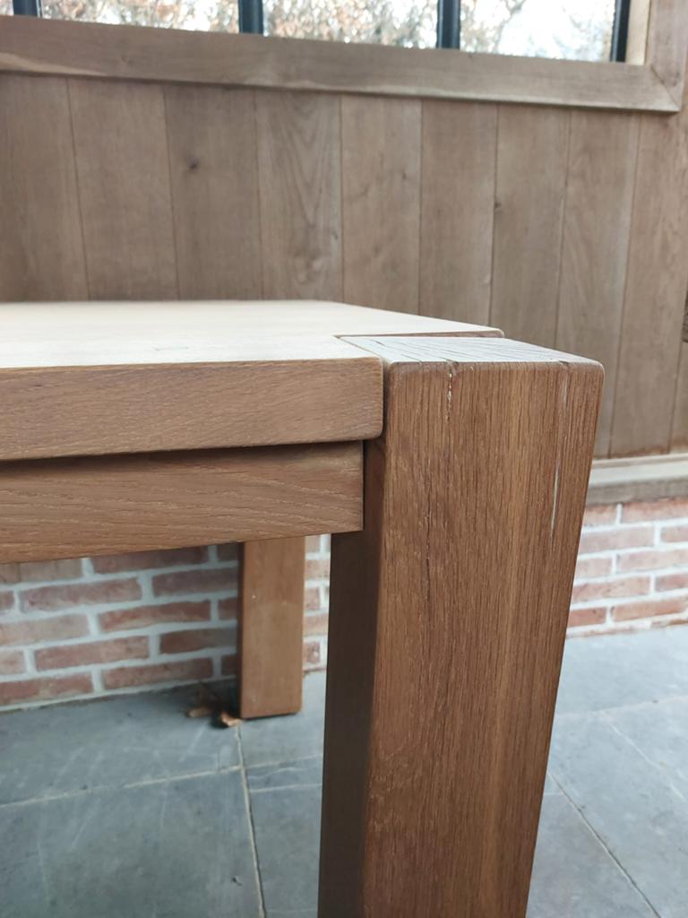 Vol massief houten eettafel, Huis en Inrichting, Tafels | Eettafels, Ophalen, Zo goed als nieuw