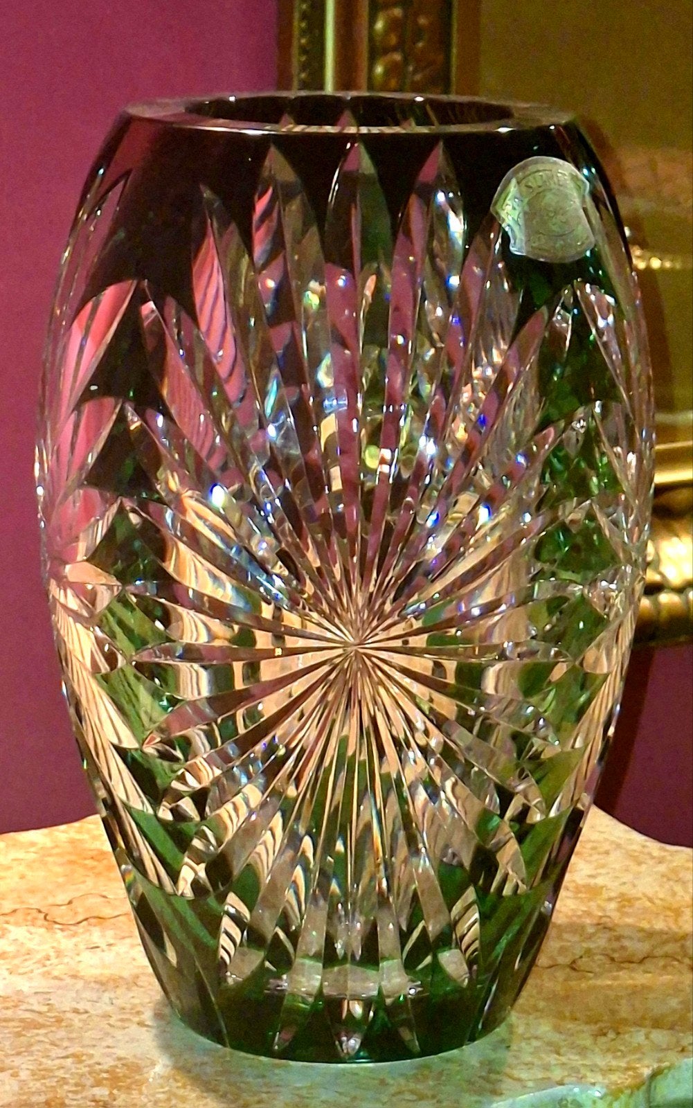 VASE EN CRISTAL VAL SAINT LAMBERT 25 CM, Antiquités & Art, Enlèvement ou Envoi