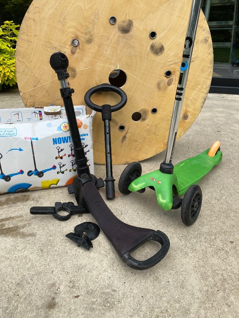 Step Mini Micro 3-in-1 met zitje en duwstok, Fietsen en Brommers, Ophalen, Gebruikt, Gewone step, Micro