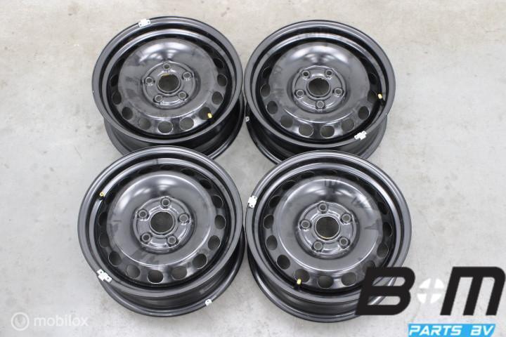 ORIGINEEL! 15 inch stalen velgen VW Caddy 2K7! 2K5601027, Auto-onderdelen, Banden en Velgen, Gebruikt, 15 inch, Velg(en), Personenwagen