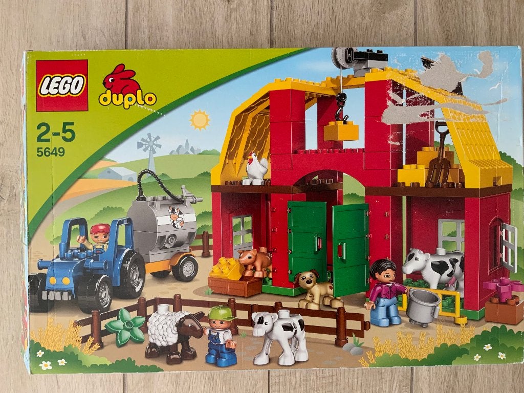 Lego DUPLO 5649 boerderij ( 1 bruin hek te kort), Ophalen, Gebruikt, Duplo, Inclusief doos