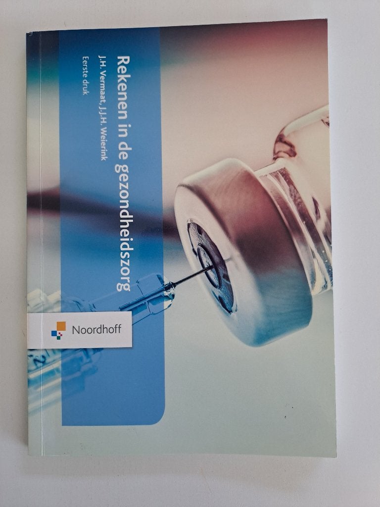 boek rekenen in de gezondheidszorg, Boeken, Ophalen, Zo goed als nieuw