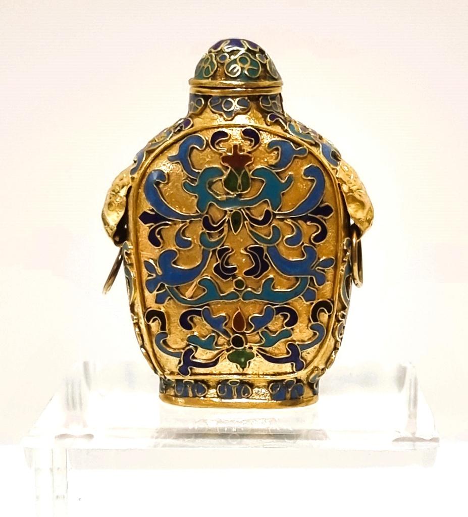 Cloisonne snuifflesje., Ophalen of Verzenden