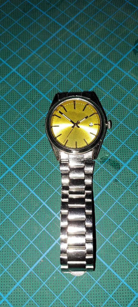 heren horloge, Handtassen en Accessoires, Horloges | Heren, Overige merken, Staal, Gebruikt, Staal