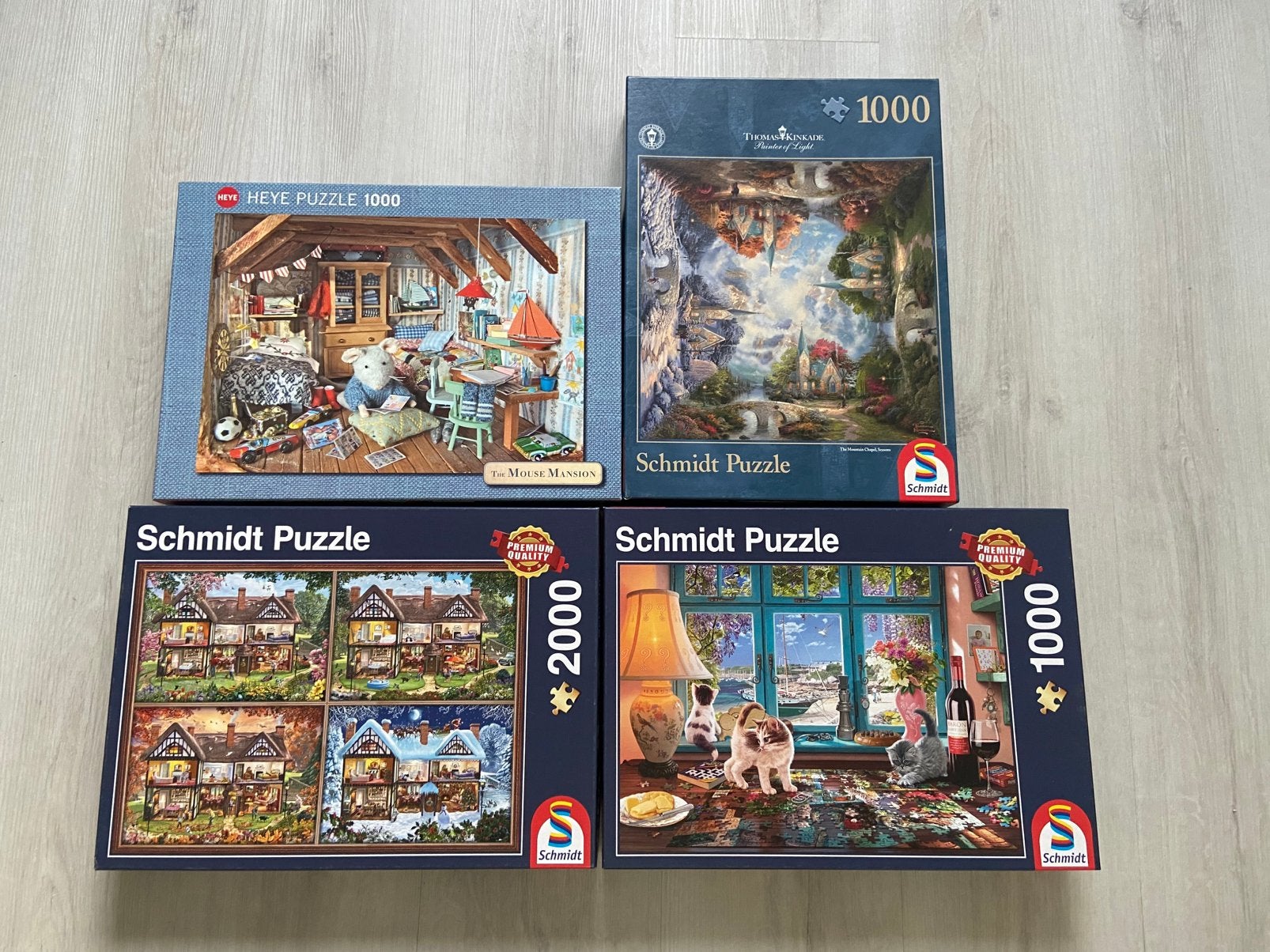 Lot van 4 puzzels in zeer goede staat, Hobby en Vrije tijd, Ophalen, Zo goed als nieuw
