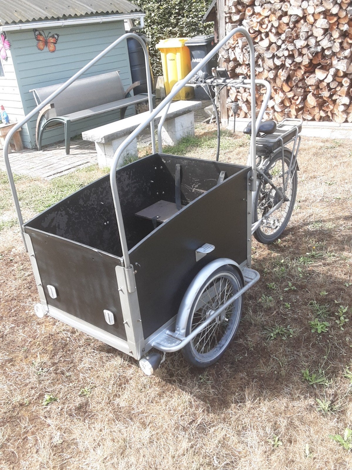 bakfiets electrisch in werkende staat, Fietsen en Brommers, 4 kinderen of meer, Gebruikt, Elektrisch, Trommelrem