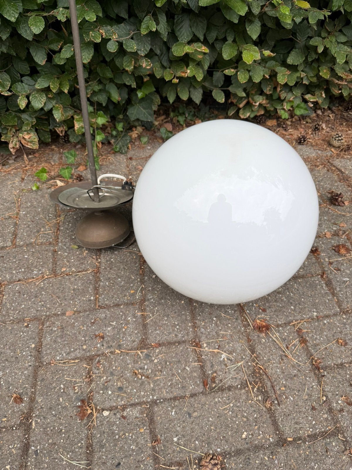 Antieke plafondlamp bol, Ophalen, Gebruikt, Plafondlamp
