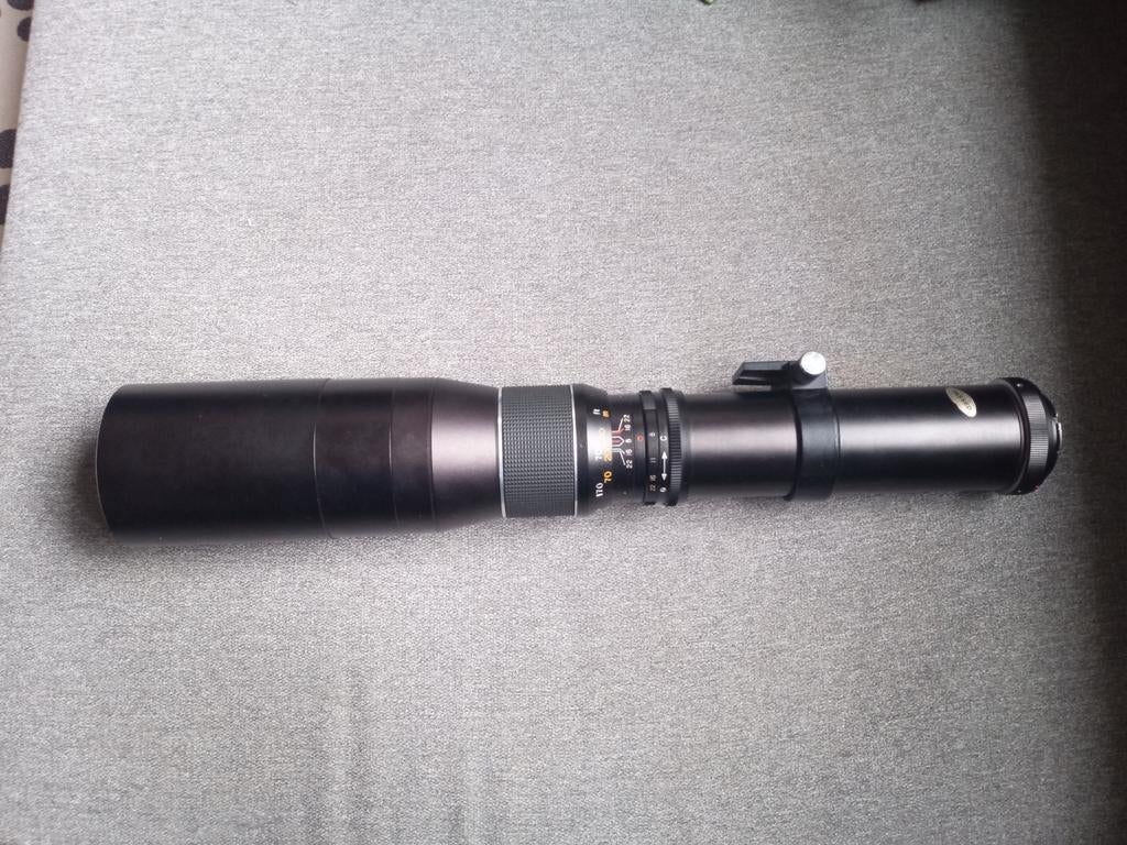 Pentor 500mm f8 T mount met Minolta MD adapter., Ophalen