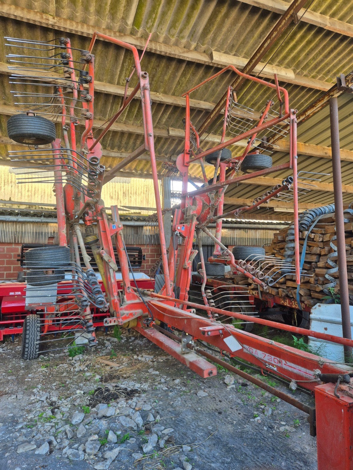 Kuhn GA7301 dubbele hark, Enlèvement