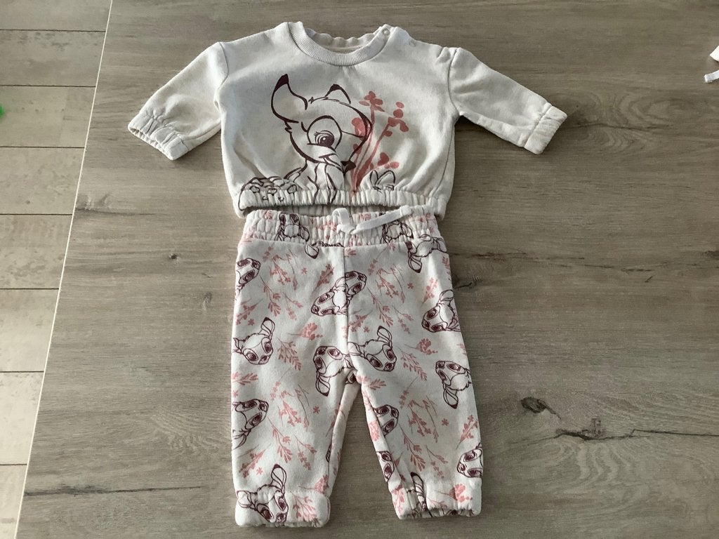 Disney Bambi baby 2 delig setje (Maat 62), Meisje, Ophalen of Verzenden, Zo goed als nieuw, Disney Baby-Primark