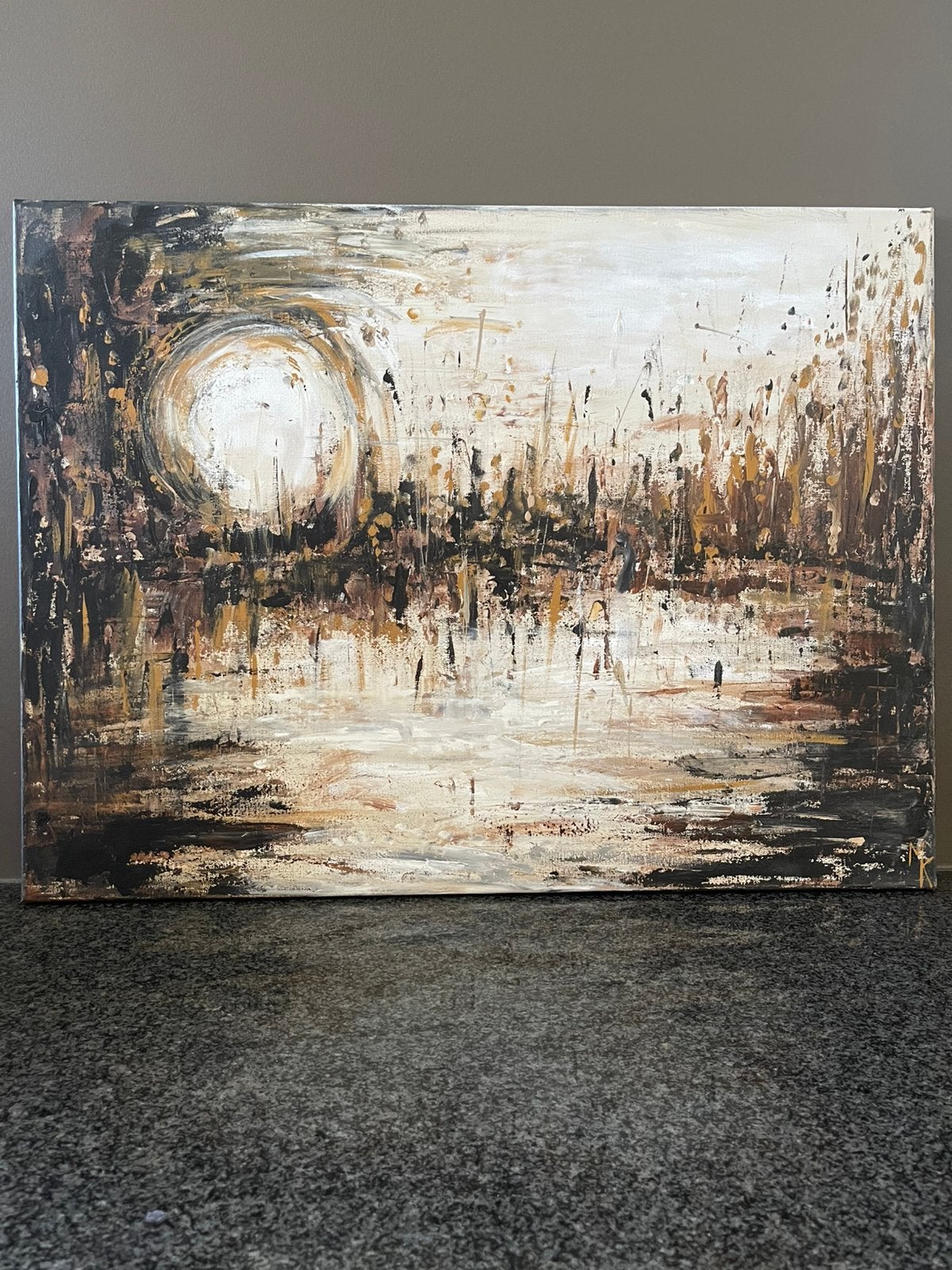 Une assez grande peinture abstraite atmosphérique | Mk Art, Enlèvement