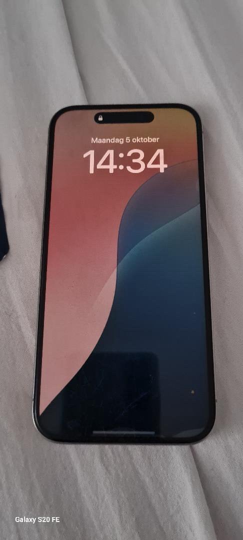 Iphone 15 PRO 128gb 93% batterijpercentage, Télécoms, Enlèvement, Comme neuf, IPhone 15