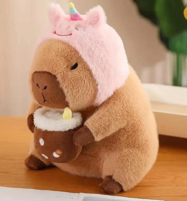 Jolie peluche en forme de licorne Capybara (30 cm), Enfants & Bébés, Envoi, Neuf
