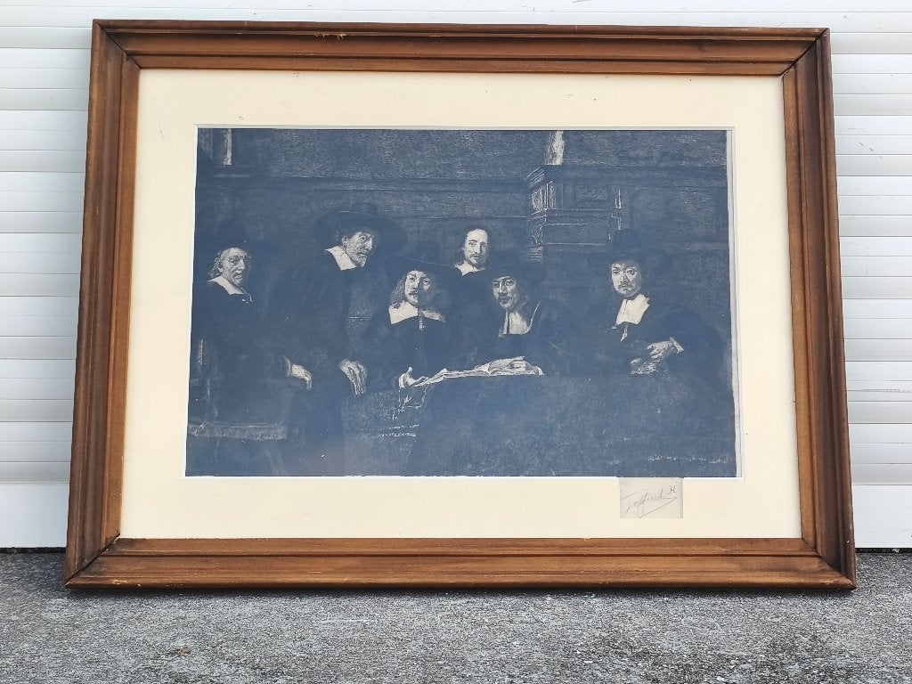 Gravure signe Hector louis goffint, Antiquités & Art, Enlèvement ou Envoi, Gravure