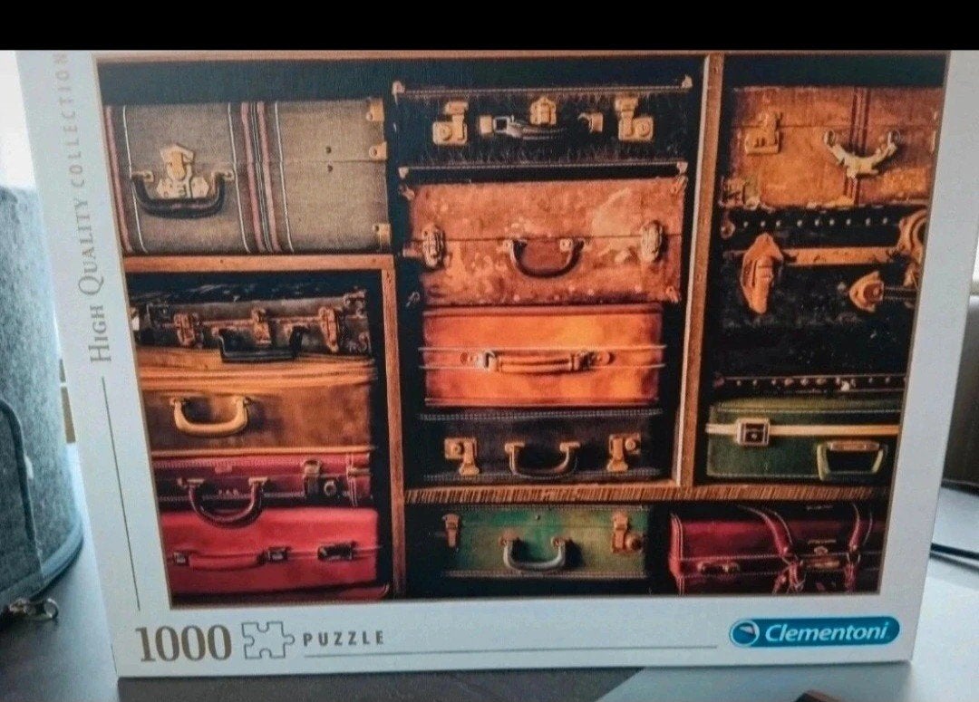 Leuke puzzel met reiskoffers 1000 stukken, Ophalen of Verzenden, 500 t/m 1500 stukjes, Zo goed als nieuw, Legpuzzel