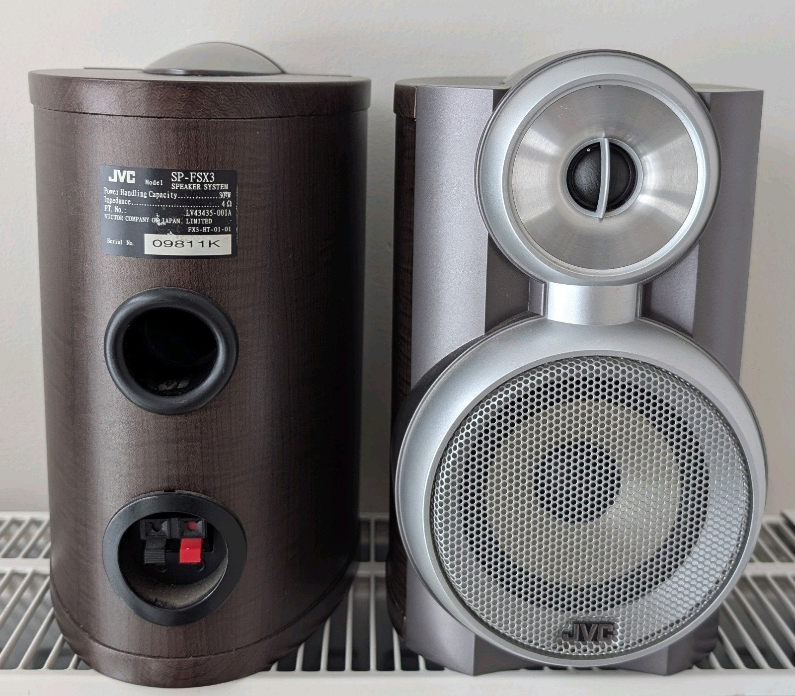 JVC, SP-FSX3 2-weg basreflex luidsprekers, TV, Hi-fi & Vidéo, Moins de 60 watts, Enlèvement ou Envoi, JVC, Bass-reflex