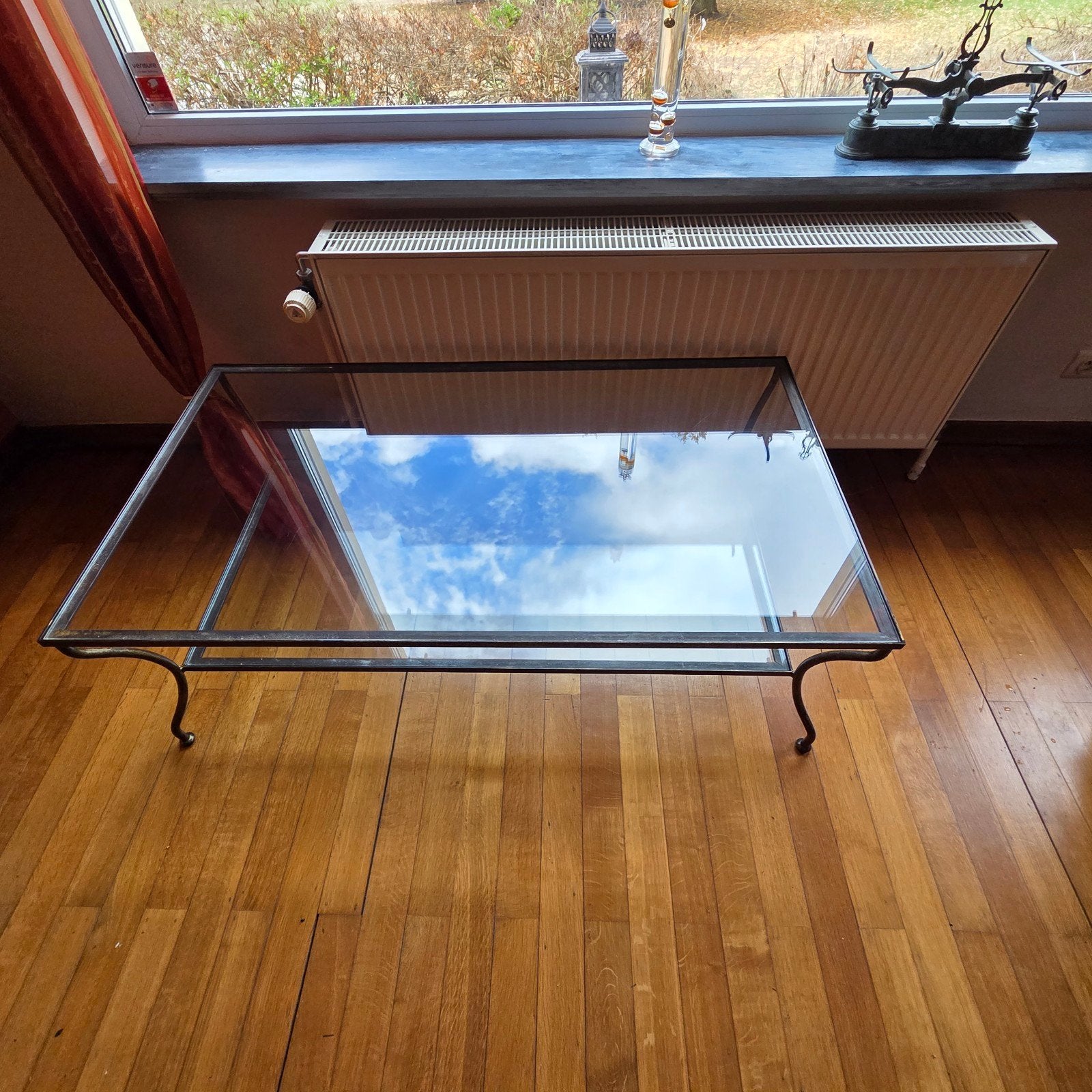 table de salon basse,table s a m + 4 chaises+table ronde, Comme neuf, Verre, Enlèvement, Rectangulaire