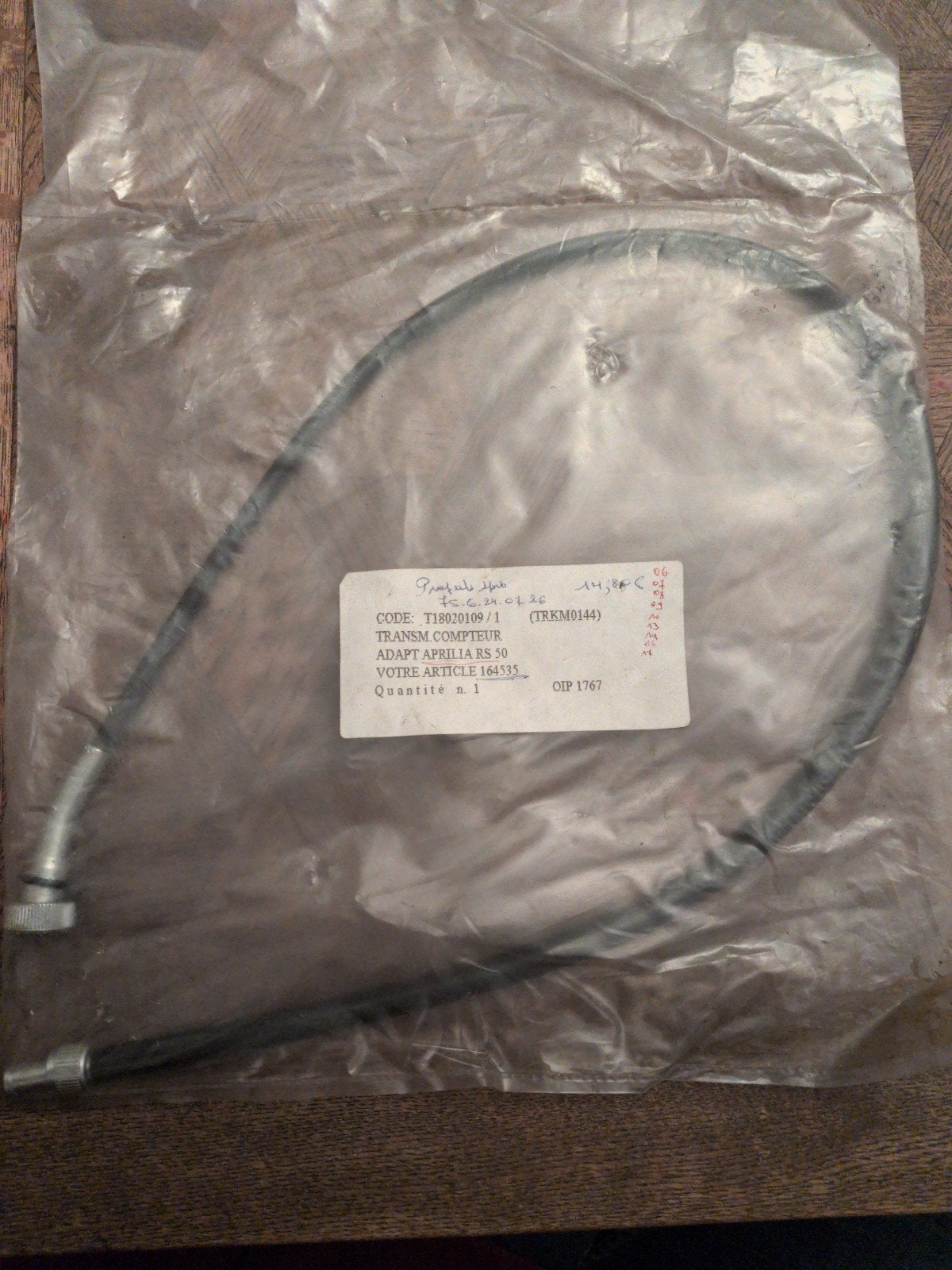 Aprilia RS50 snelheidsmeterkabel, Fietsen en Brommers, Ophalen