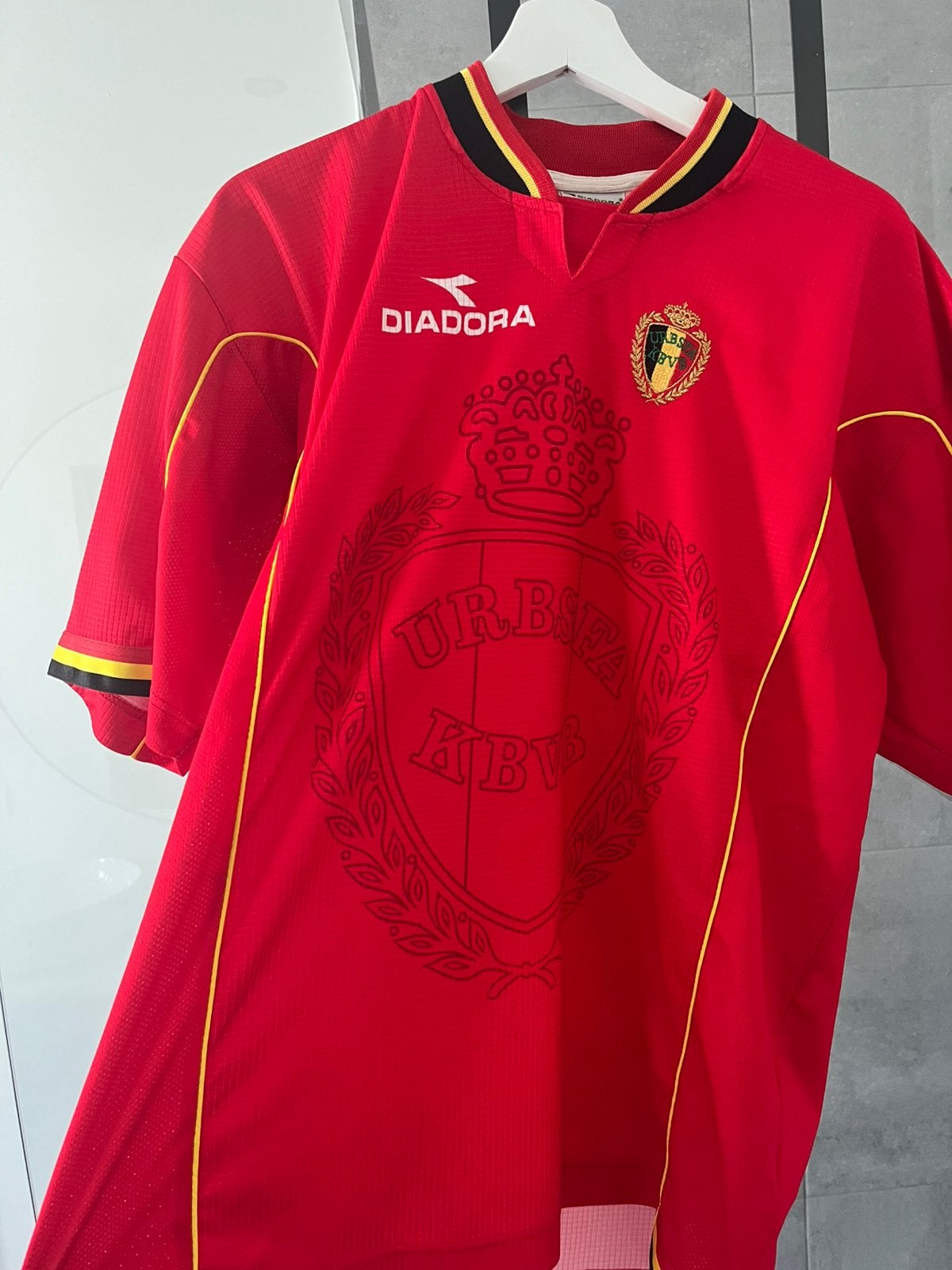 Rode Duivels WK98 shirt, Taille L, Enlèvement ou Envoi, Utilisé, Maillot