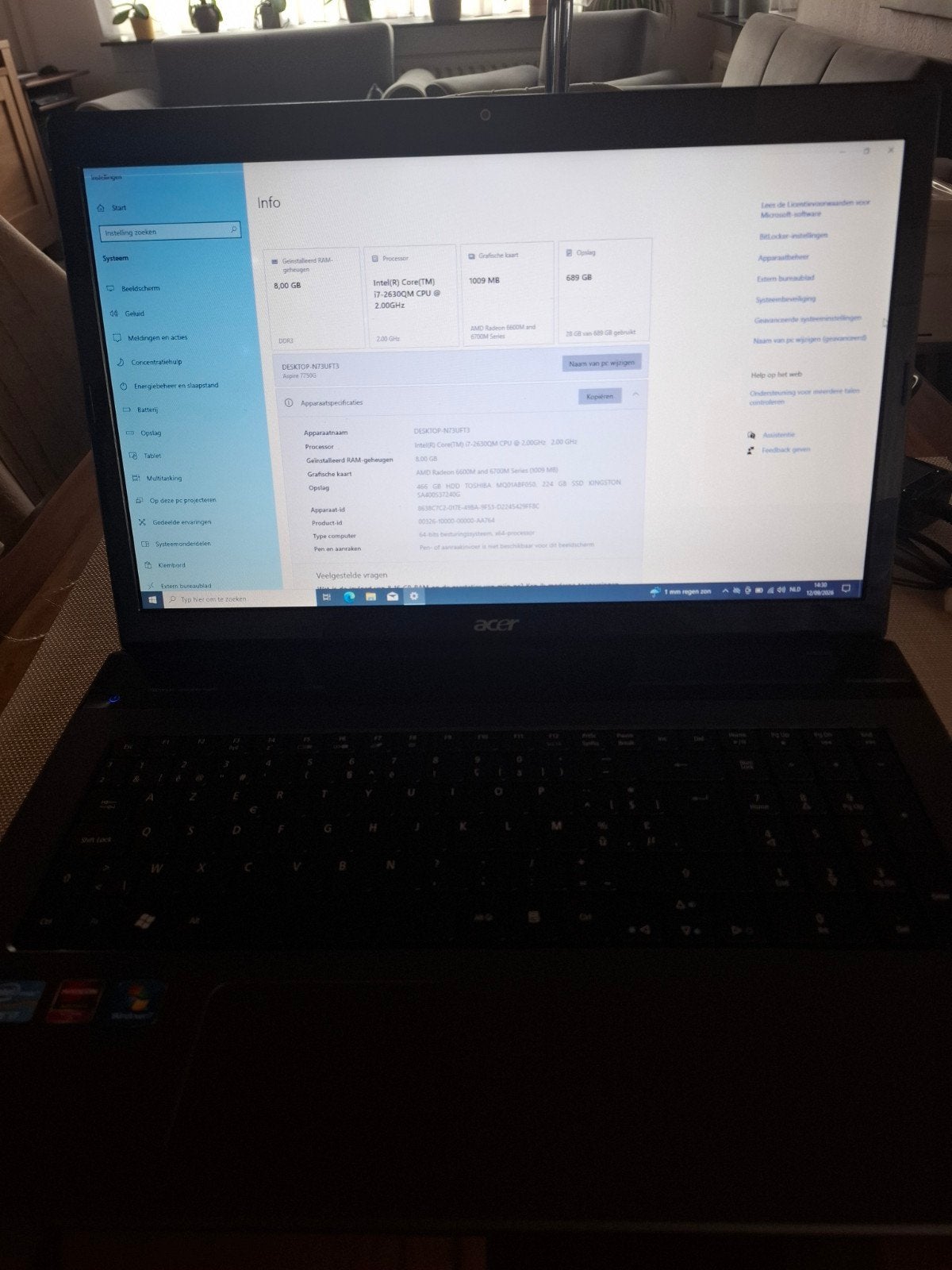 laptop acer, Computers en Software, Ophalen