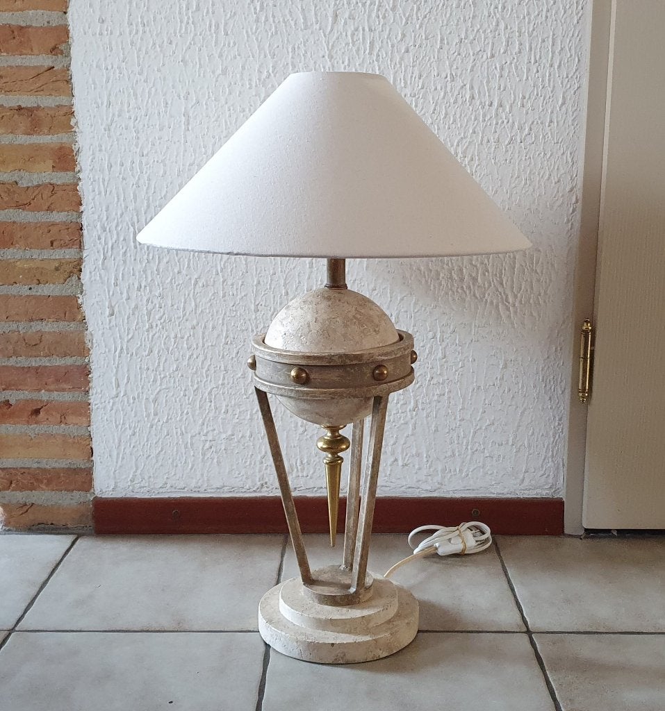 Vintage Travertin tafellamp, Enlèvement