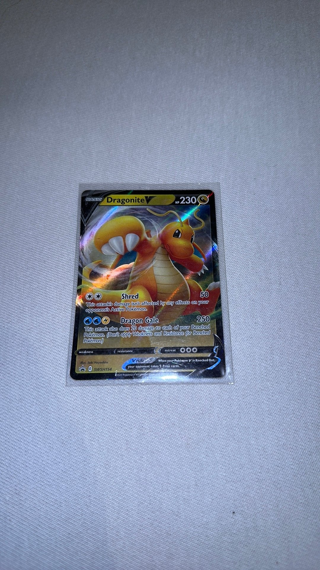 Dragonite v swsh154, Verzenden, Gebruikt, Losse kaart, Foil