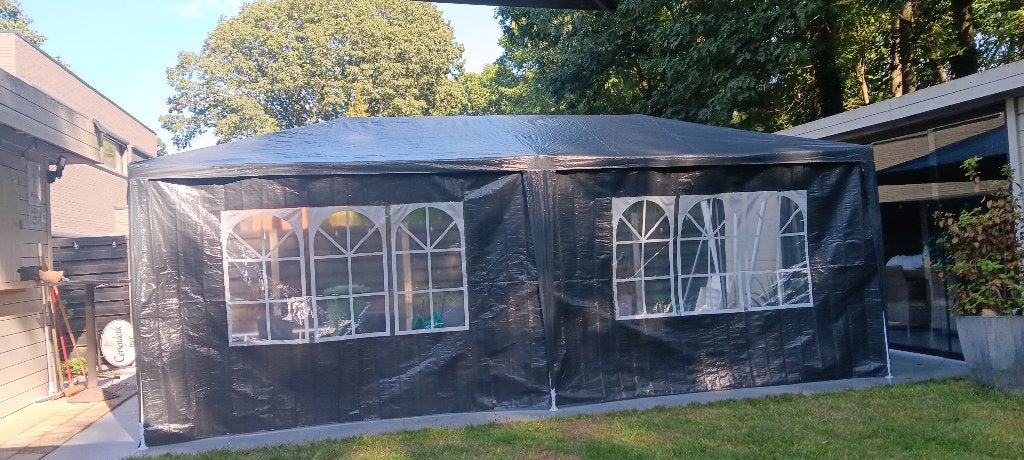 Partytent antraciet 3x6m, Opvouwbaar, Partytent, Minder dan 4 meter, Nieuw