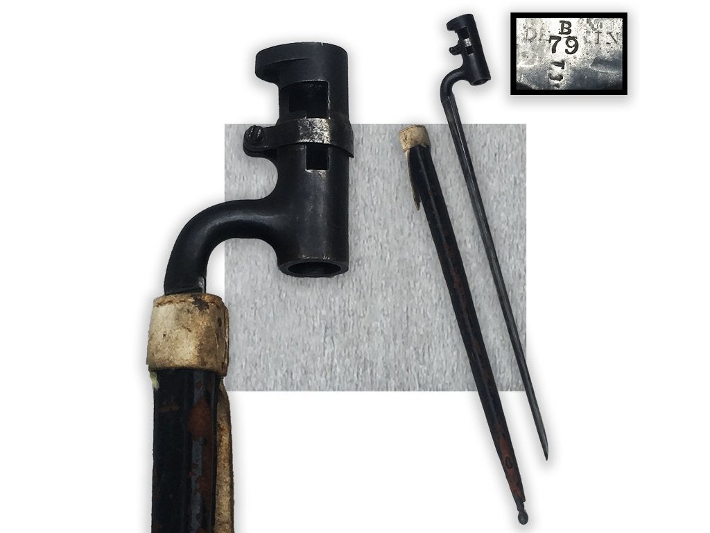 🚨 Zeldzame ENFIELD USA M1853 XIX originele SOCKET BAJONET, Ophalen of Verzenden, Overige soorten, Zwaard of Sabel