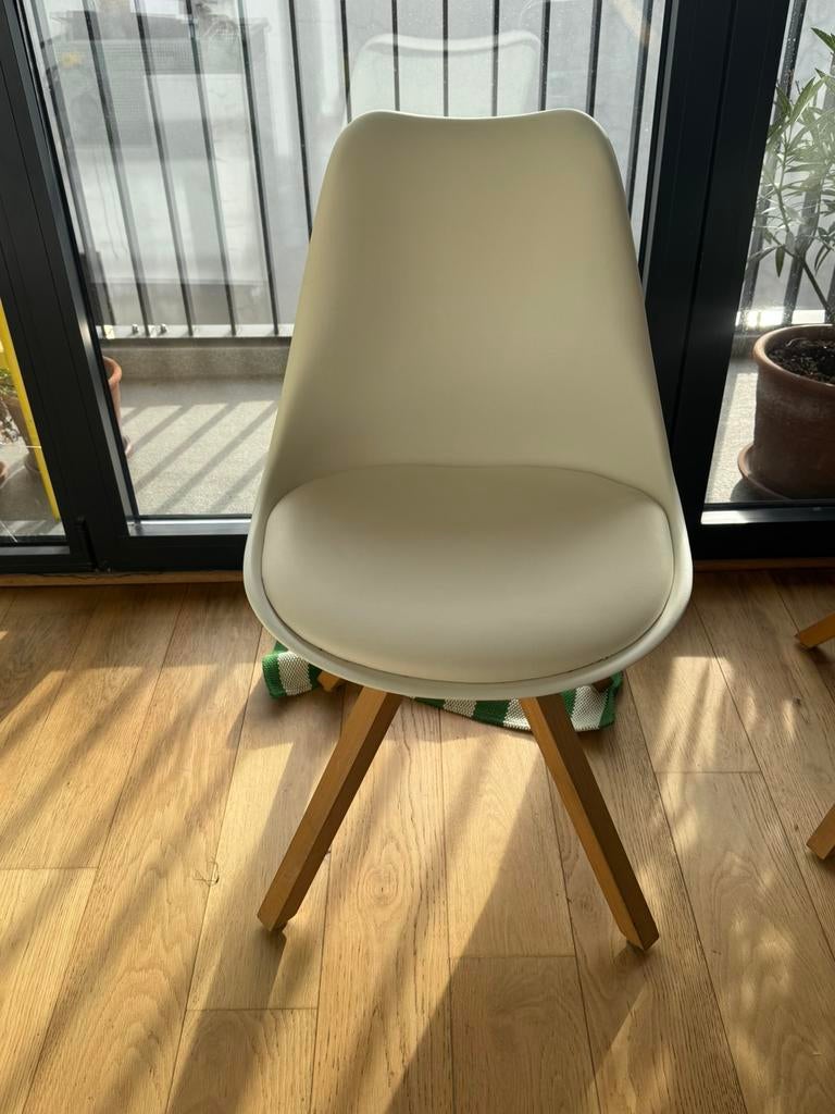 Set van 6 stoelen in Scandinavische stijl, Huis en Inrichting, Ophalen, Gebruikt, Wit, Scandinave