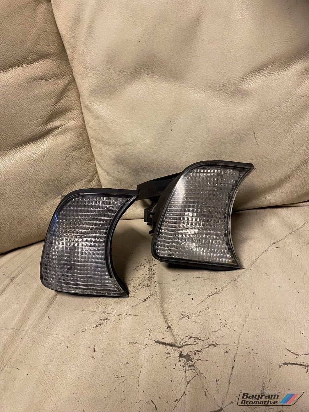 Bmw E34 knipperlicht wit oem en fft links glas 5-serie, -, Utilisé, -, Enlèvement ou Envoi