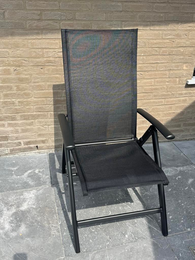 Tuinstoelen.   Parasol en tafels intussen verkocht., Chaise, Salons de jardin, Aluminium, Comme neuf