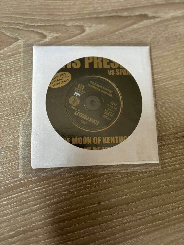 Elvis single cd, blue moon of Kentucky, spankox re-version,, Ophalen of Verzenden, Zo goed als nieuw, Rock-'n-roll, Single