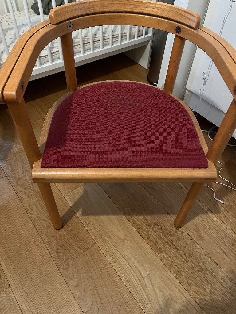 Rode eetkamerstoelen, Ophalen, Hout, Gebruikt, Scandinavisch