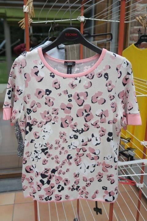 Pulleke roze blauw wit MarcCain mt 3 (40), Kleding | Dames, Maat 38/40 (M), Nieuw, Ophalen of Verzenden, Roze