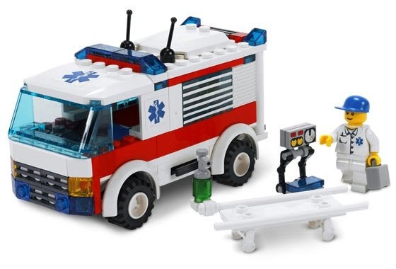 LEGO City Hospital 7890 Ambulance Ziekenwagen, City, Lego, Ophalen of Verzenden, Zo goed als nieuw
