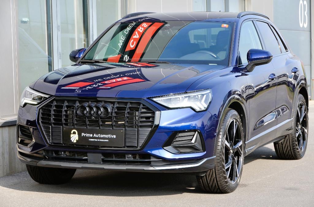 Audi Q3 TFSI * S line * GPS * 360 * TREKHAAK * BLACK ED *, 4 cilinders, 149 g/km, Blauw, Leder