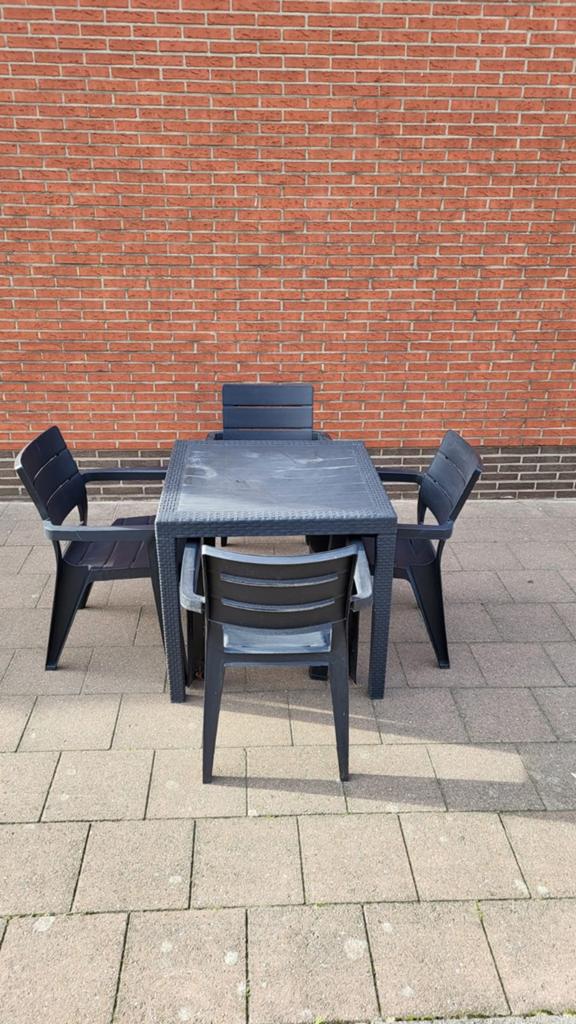 Stevige tuintafel met 4 stoelen ALLIBERT, Ophalen