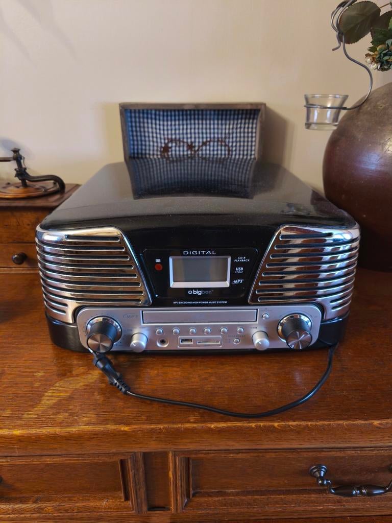 Chaîne Hi-Fi Rétro Bigben (CD/USB/MP3) - État neuf, TV, Hi-fi & Vidéo, Enlèvement, Radio