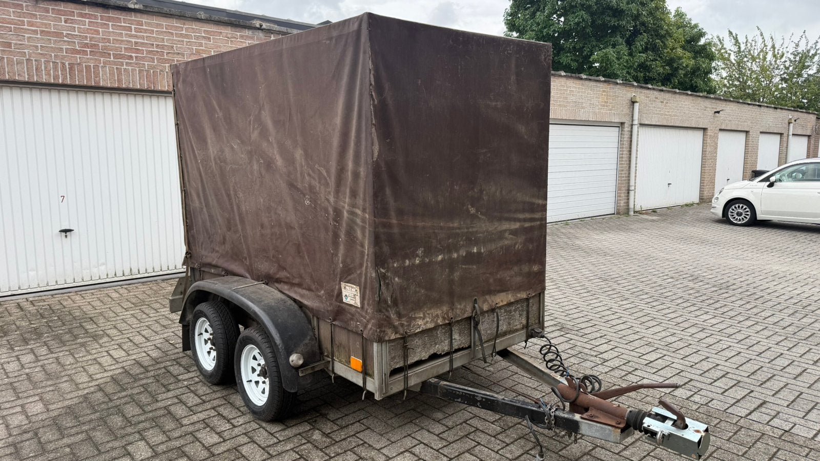Op te knappen dubbelasser, Auto diversen, Aanhangers en Bagagewagens, Ophalen, Gebruikt