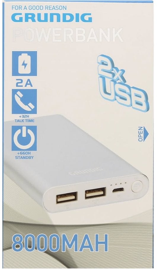 powerbank 8000mah, Télécoms, Enlèvement, Neuf, Grundig