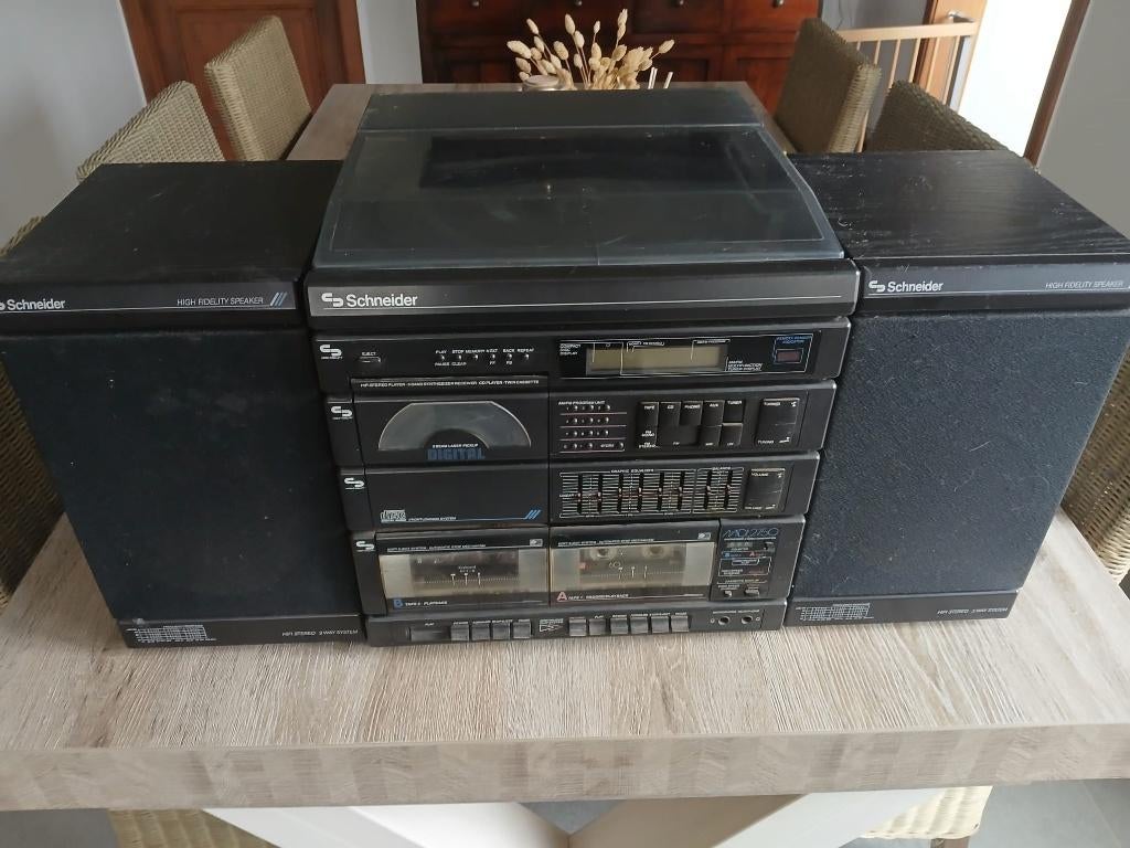 Schneider Stereoketen Hifi Midi 2750CD met uitstekende boxen, Audio, Tv en Foto, Stereoketens, Ophalen, Gebruikt, Tuner of Radio