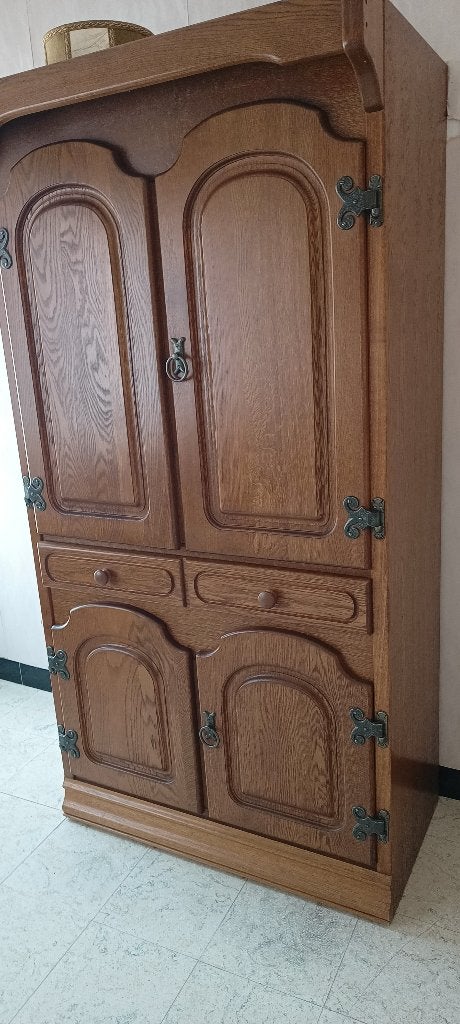 eiken wandmeubel, Ophalen, Gebruikt, Eikenhout, Met lade(s)