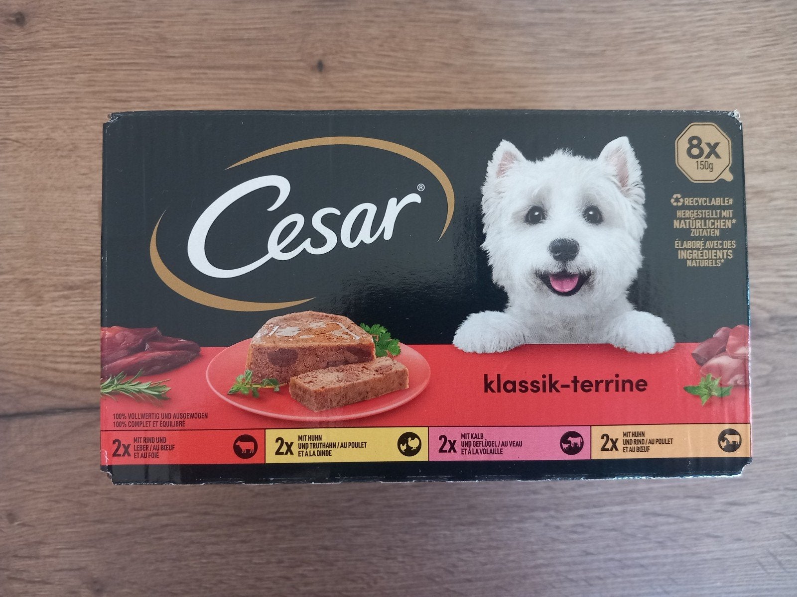*neuf* 8 pots César nourriture chiens Classic Terrine, Animaux & Accessoires, Nourriture pour Animaux, Enlèvement ou Envoi