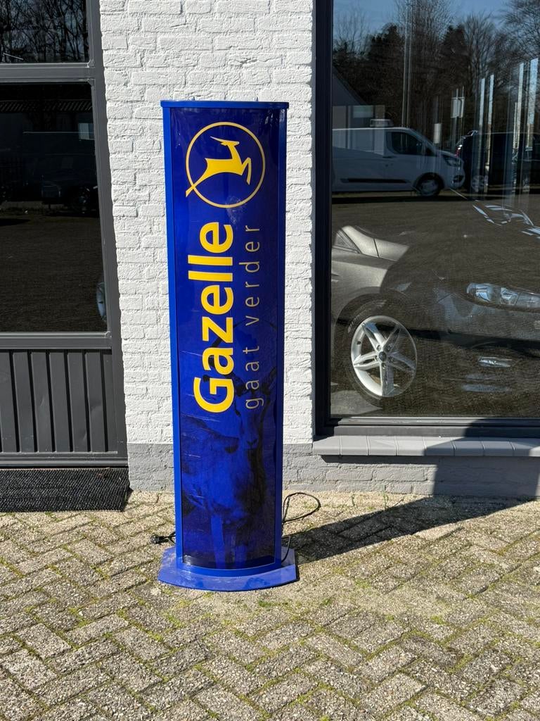Oude reclame zuil Gazelle fietsen, Enlèvement ou Envoi, Utilisé, Table lumineuse ou lampe (néon)