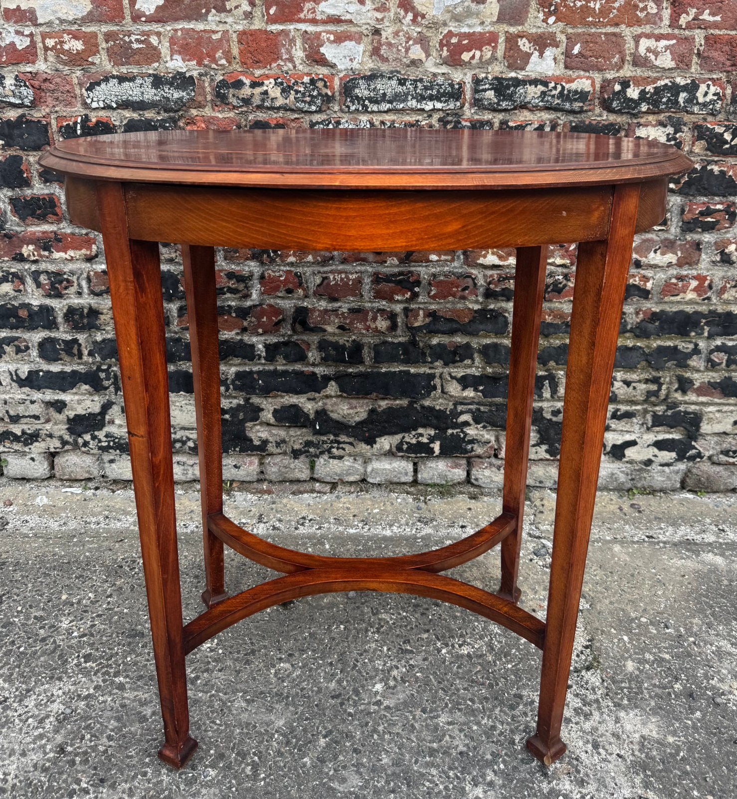 Ovale bijzettafel/mahonie, Antiek en Kunst, Ophalen