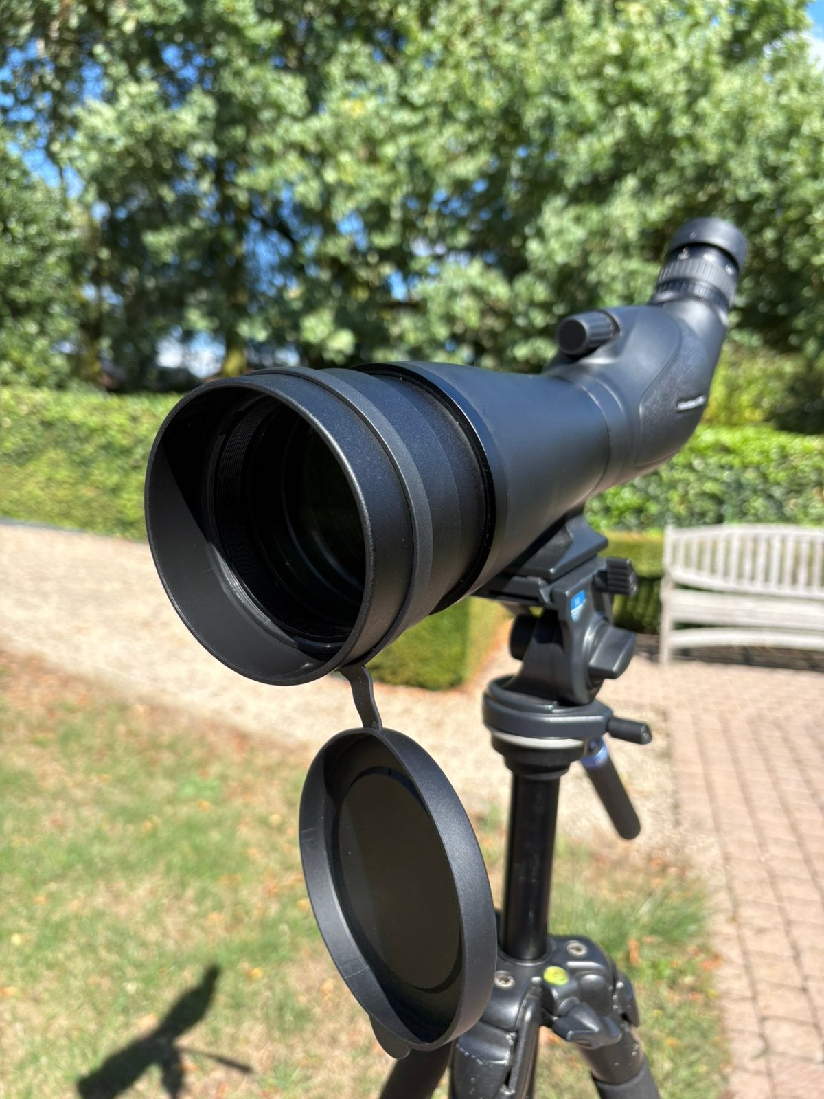 Telescoop met statief en draaikop, Audio, Tv en Foto, Optische apparatuur | Telescopen, Ophalen, Zo goed als nieuw, 80 tot 200 mm
