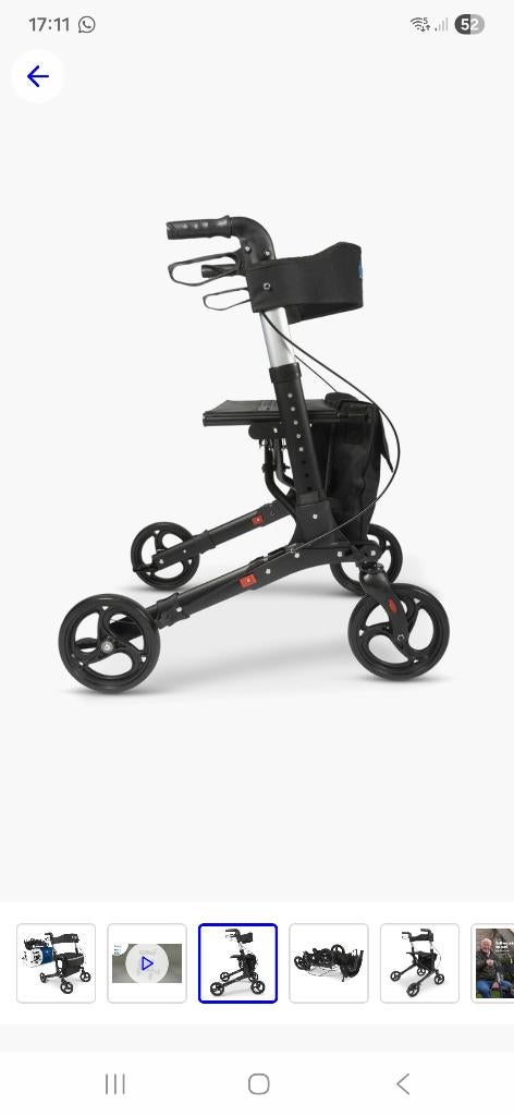 Rollator, Ophalen, Opvouwbaar, Zo goed als nieuw