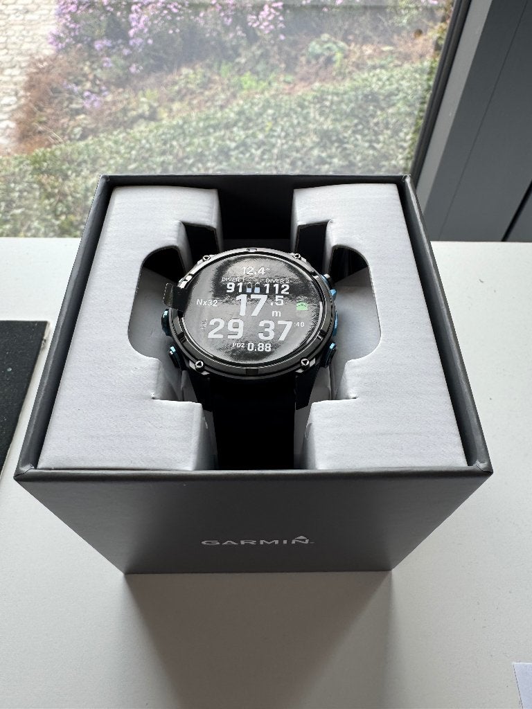 Garmin Descent MK3i 43mm carbon grey, Stappen, Zwart, Garmin Descent MK3i 43mm, Nieuw