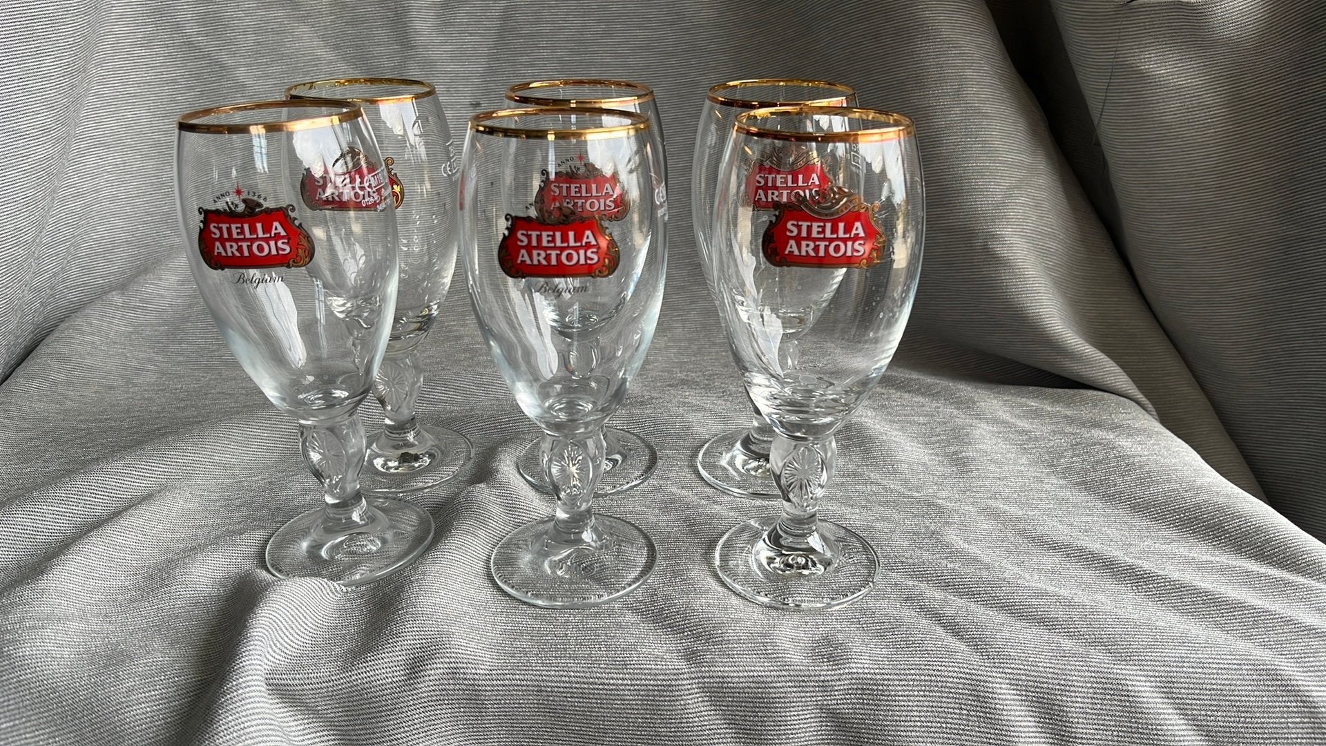 Stella artois glazen set van 6, Verzamelen, Ophalen of Verzenden, Zo goed als nieuw