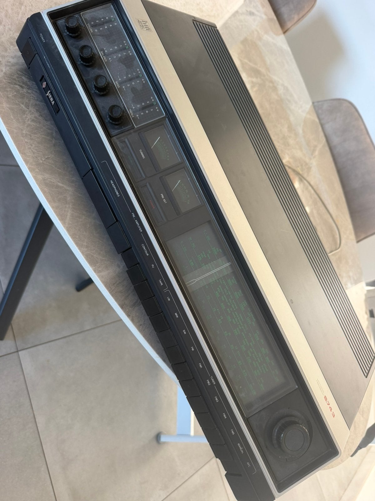 Vintage retro tuner Siera motional feedback 6743, TV, Hi-fi & Vidéo, Enlèvement, Comme neuf